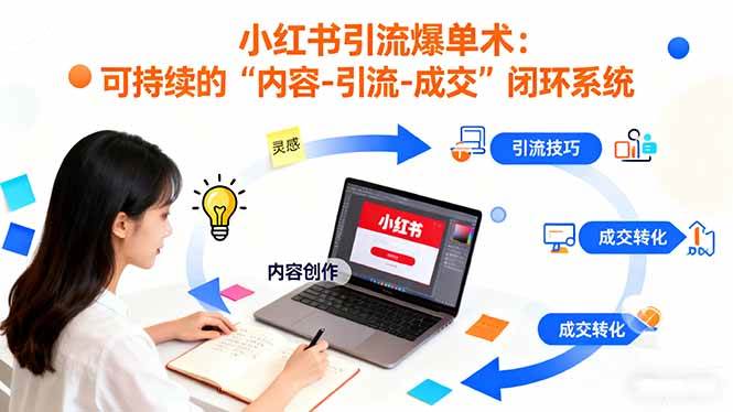 (10.24)小红书引流爆单术：构建一套低成本 可持续的“内容-引流-成交”闭环系统