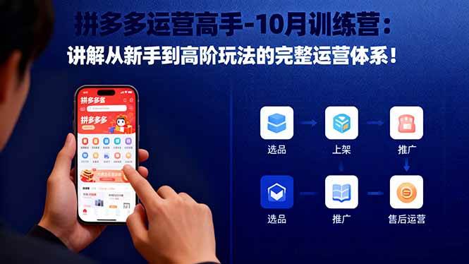 (11.2)拼多多运营高手-10月训练营：讲解从新手到高阶玩法的完整运营体系！