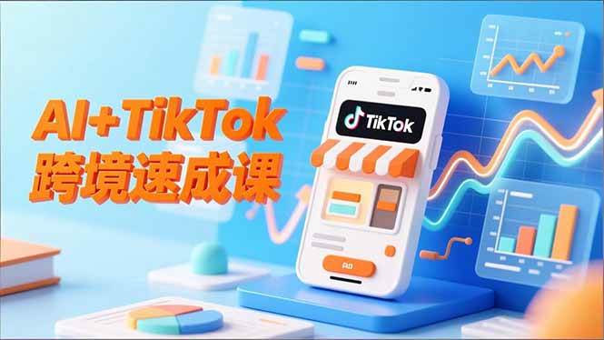 (12.4)AI+TikTok跨境速成课，智能翻译、店铺定位、流程拆解，7天高效上线运营